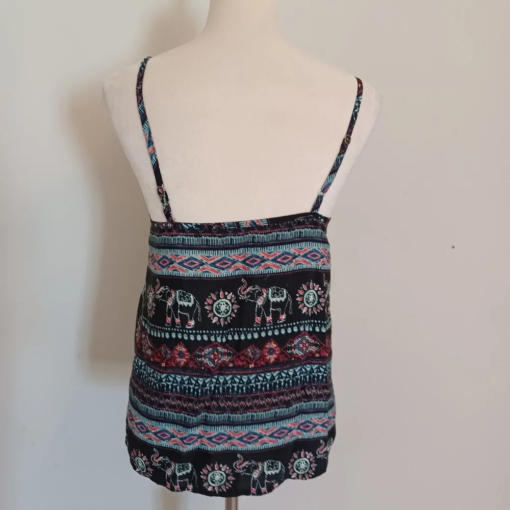 Hollister Black Bohemian Camisole Cami Tank Blouse Size Small - Picture 3 of 6